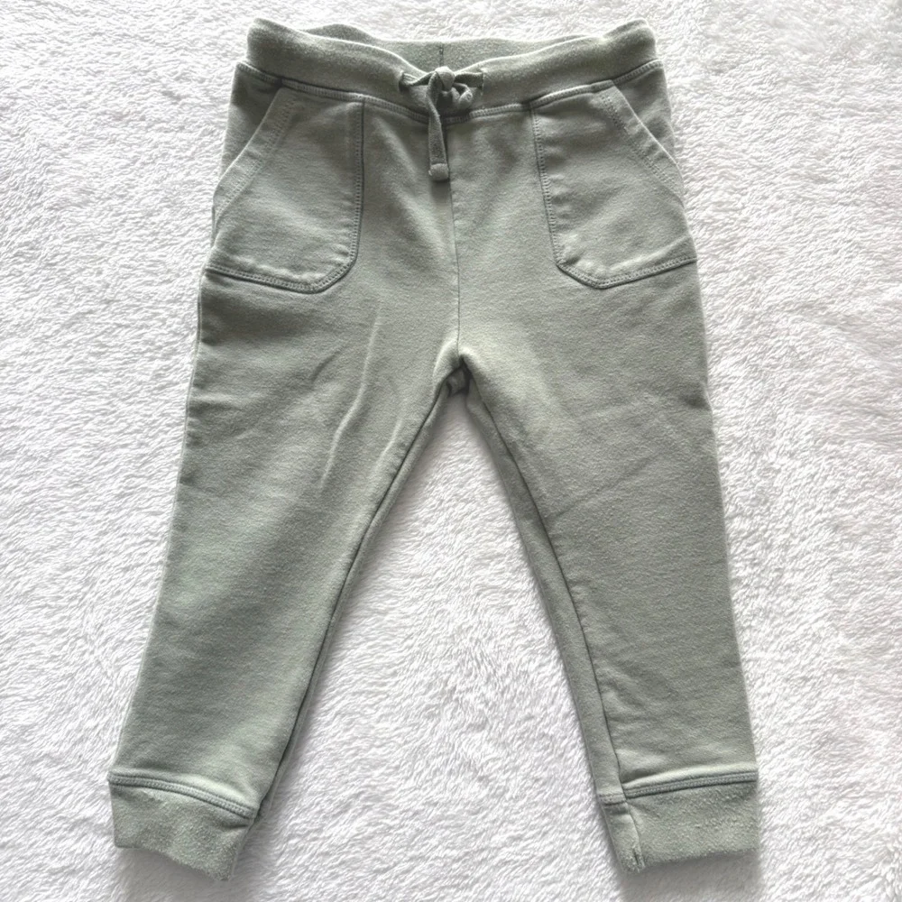 Angel Dear Toddler Jogger Pants 2T Blue Green Sweatpants Soft Cozy Lot‎ of 2